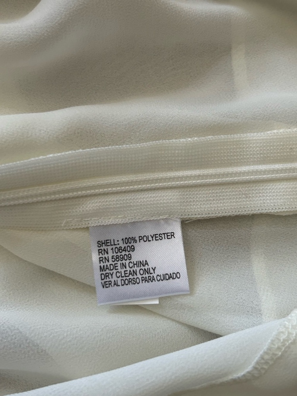 Gianni Bini Pleated Peplum Babydoll Top Women’s L Sheer Ivory Minimalist Fairy - Picture 5 of 7